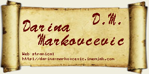 Darina Markovčević vizit kartica